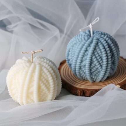 Wicbondcandle, Yarn Ball Scented Candle, Pack of 2