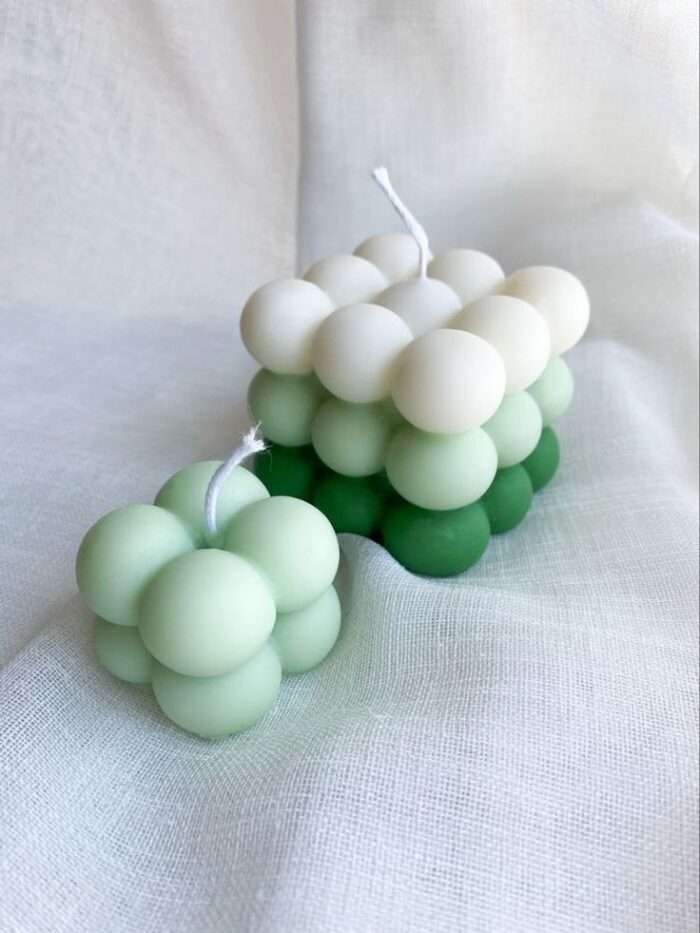 Ombre Bubble Cube Candle apple